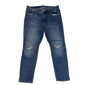 Old Navy High Rise Power Slim Straight Secret Slim Pockets Jeans Distressed 16